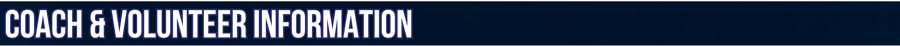 Banner - Coach &amp; Volunteer Info