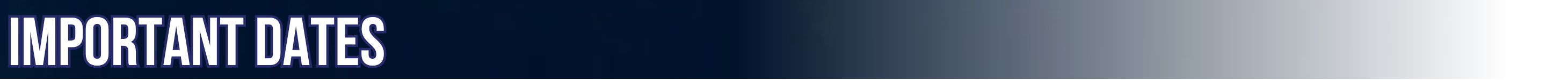 Banner - Important Dates