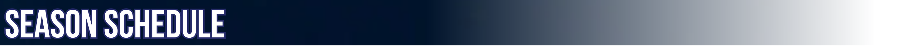 Banner - Season Schedule